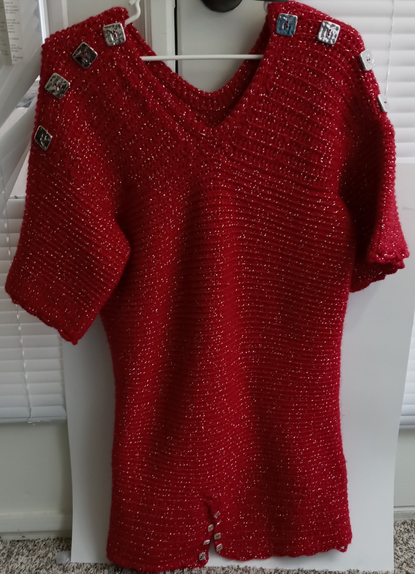 Apparel Corner - Adult Skirt Suit - Red Silver Streaked