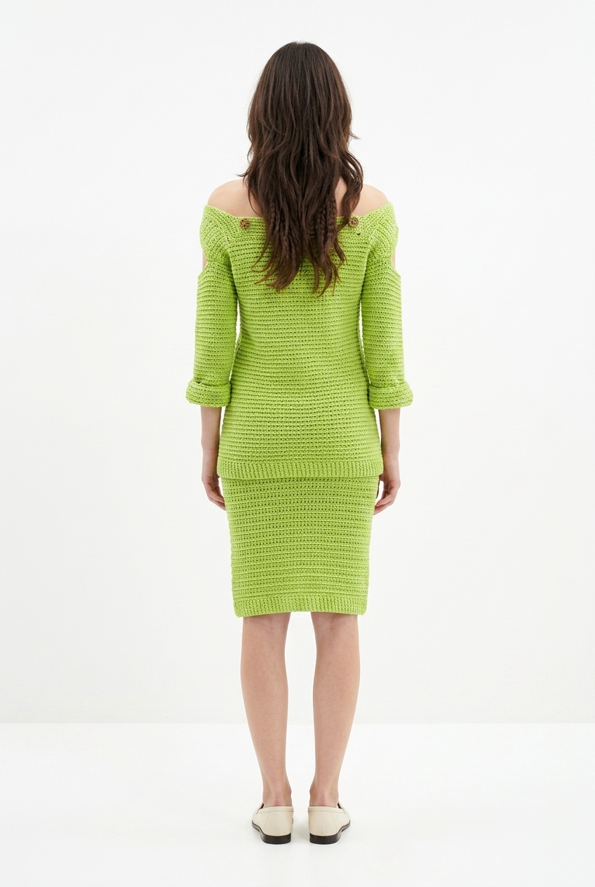 Apparel Corner - Adult Skirt Suit- Lime Green