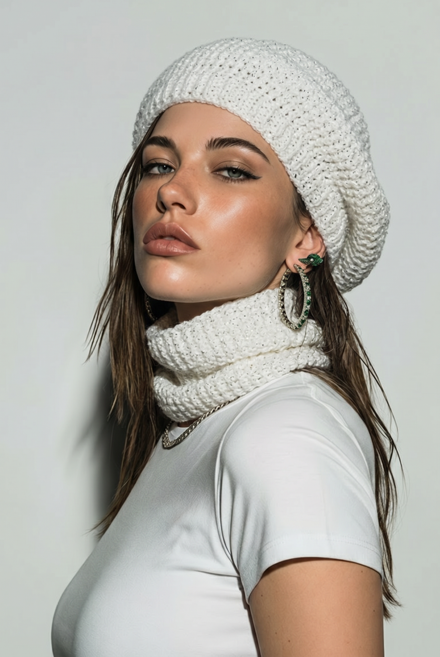 Beret and Neck Scarf Set