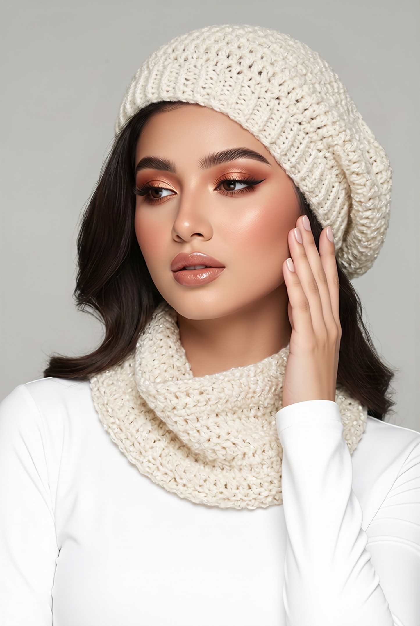 Beret and Neck Scarf Set