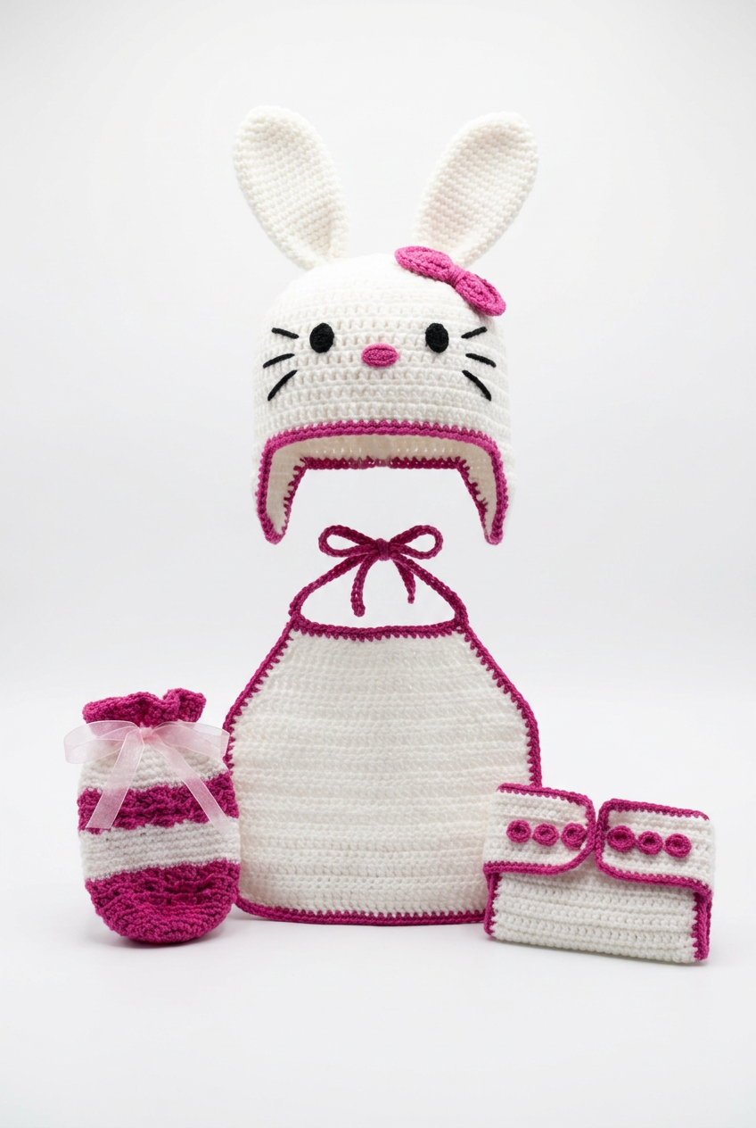 Apparel>Accessories                 Diaper Cover, Beenie, Bib and Bottle Cover, Wash rags