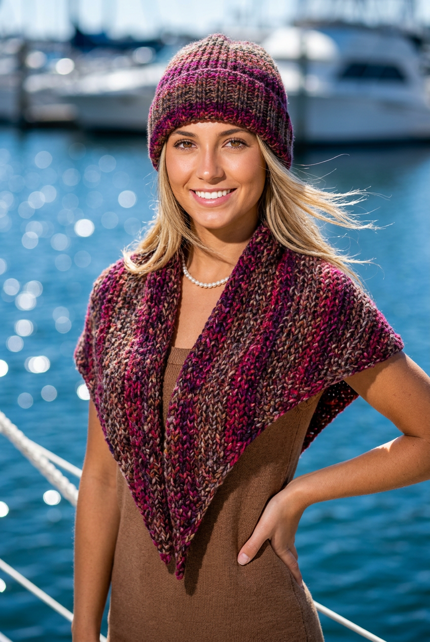 Apparel>Accessories                             Beenie & Long Scarf Set