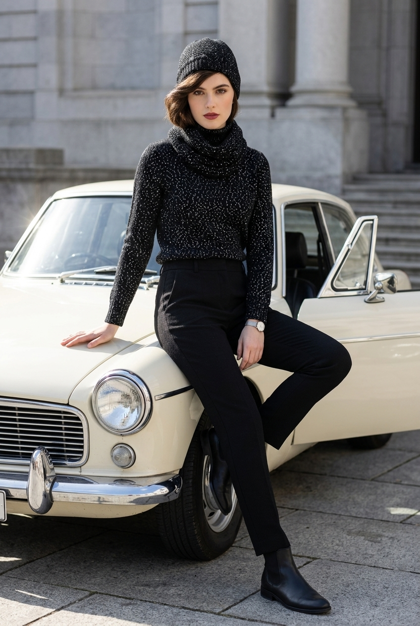 Apparel>Accessories               Beenie & Neck Scarf Set