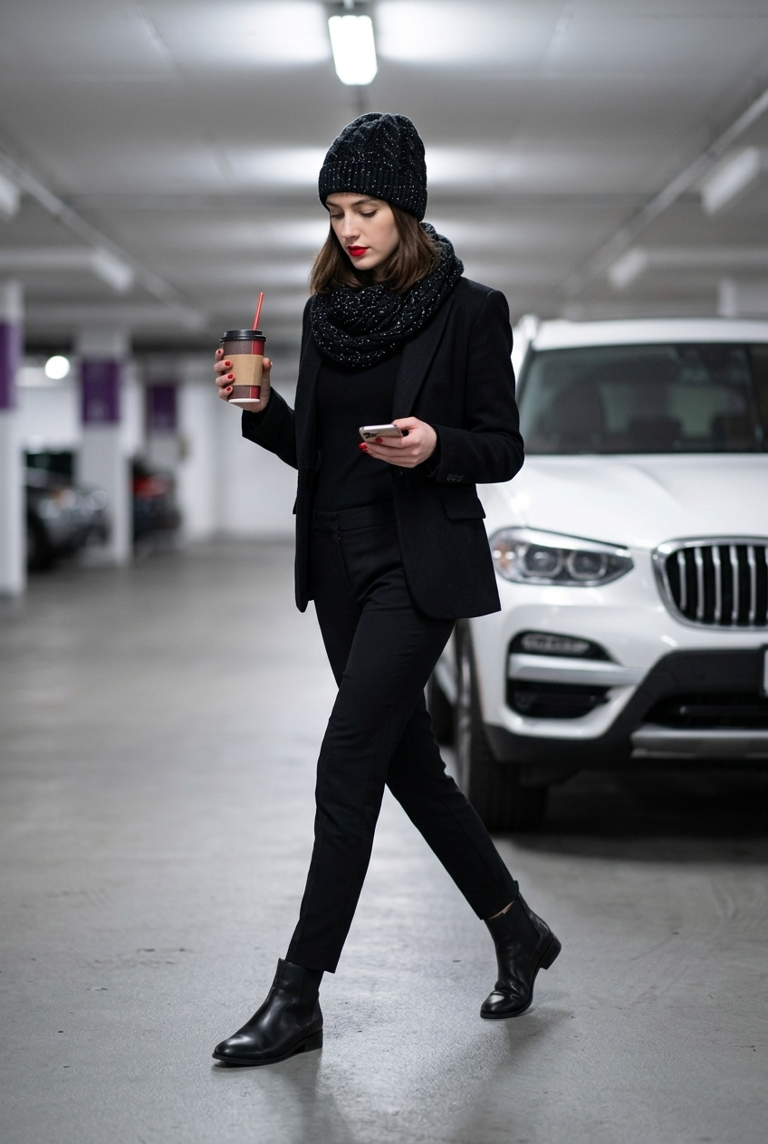 Apparel>Accessories               Beenie & Neck Scarf Set