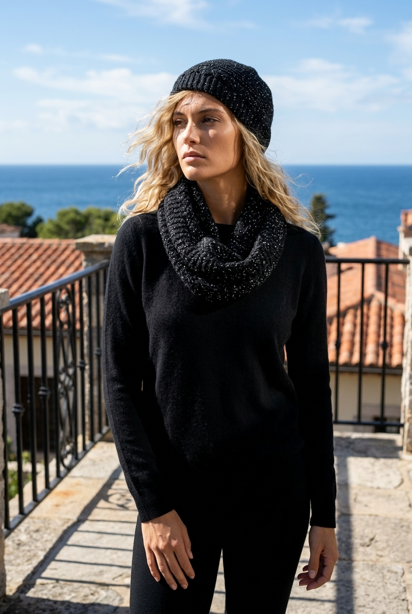Apparel>Accessories               Beenie & Neck Scarf Set