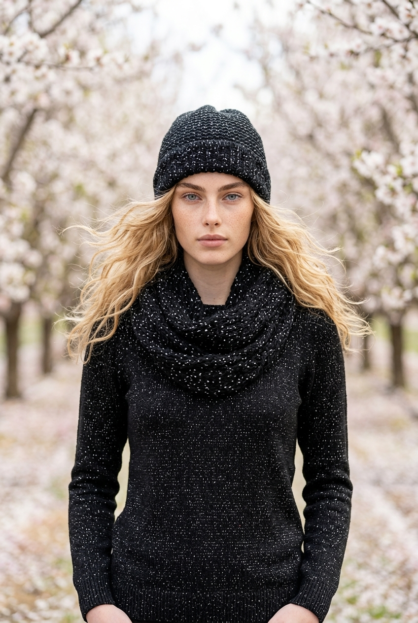 Apparel>Accessories               Beenie & Neck Scarf Set