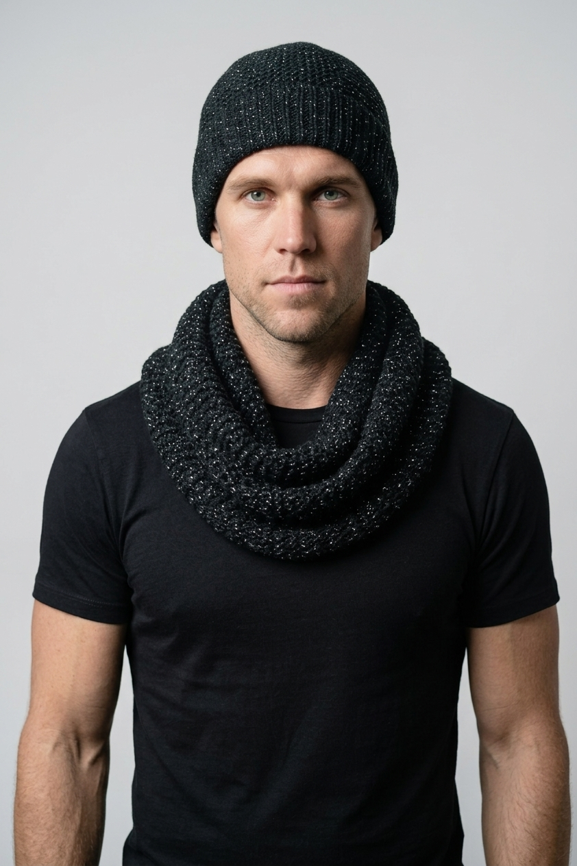 Apparel>Accessories               Beenie & Neck Scarf Set