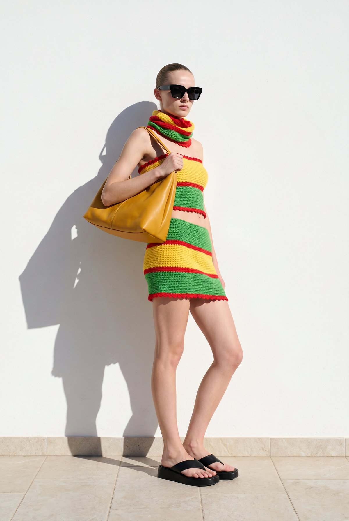 Apparel>Accessories                                     Tube Top & Neck Scarf Set (SML)