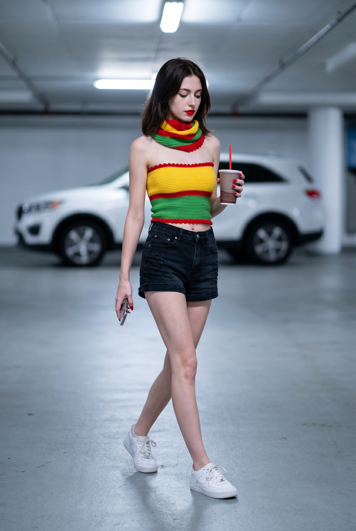 Apparel>Accessories                                     Tube Top & Neck Scarf Set (SML)