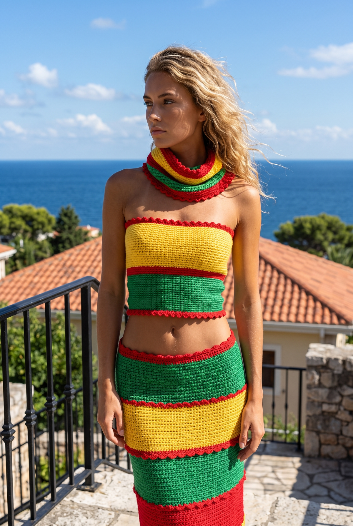 Apparel>Accessories                                     Tube Top & Neck Scarf Set (SML)