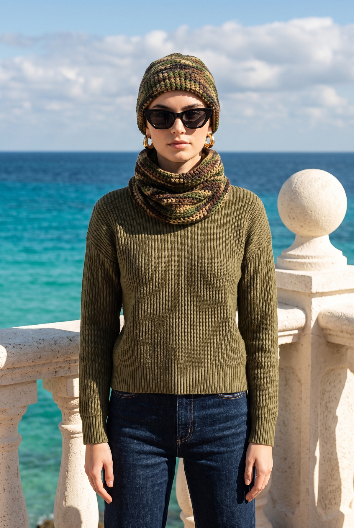 Apparel>Accessories              Beenie & Neck Scarf Set