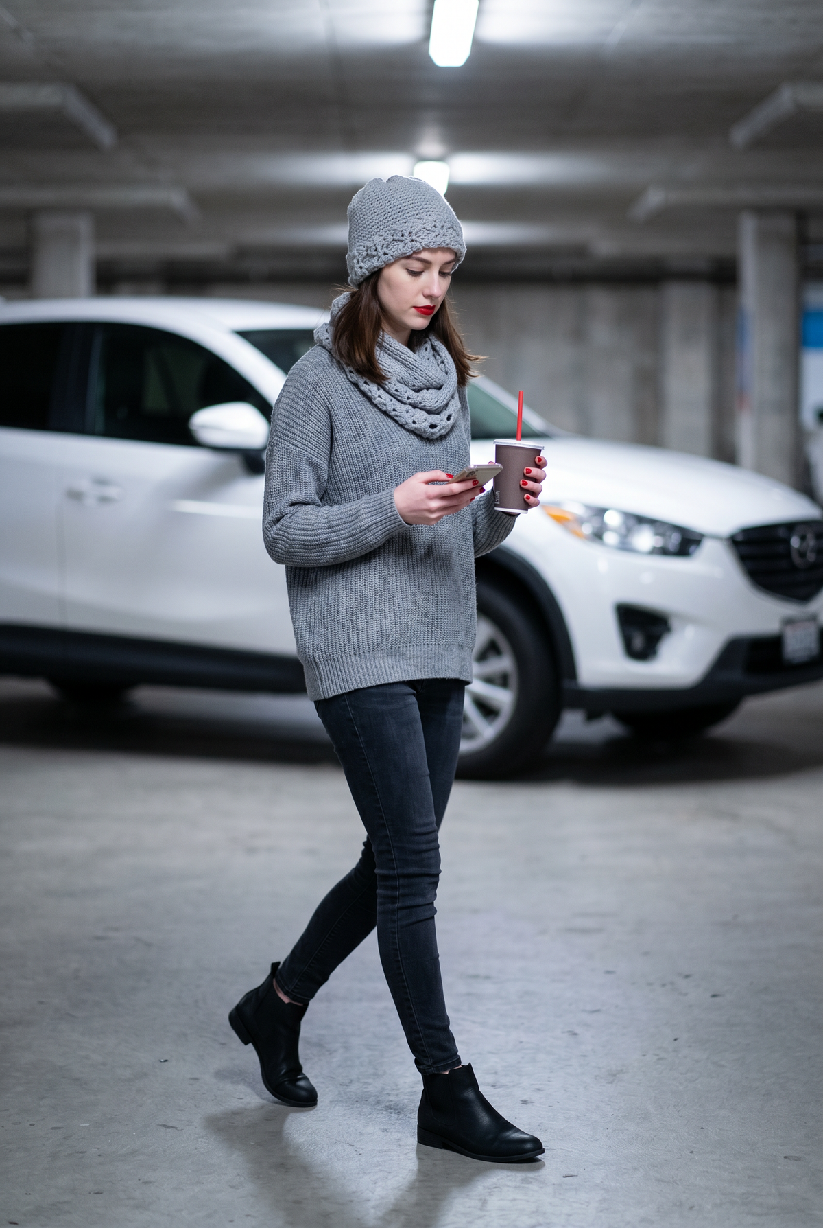 Apparel>Accessories              Beenie & Neck Scarf Set