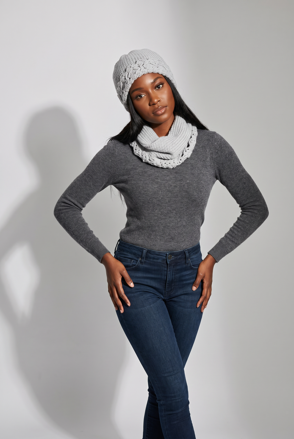 Apparel>Accessories              Beenie & Neck Scarf Set