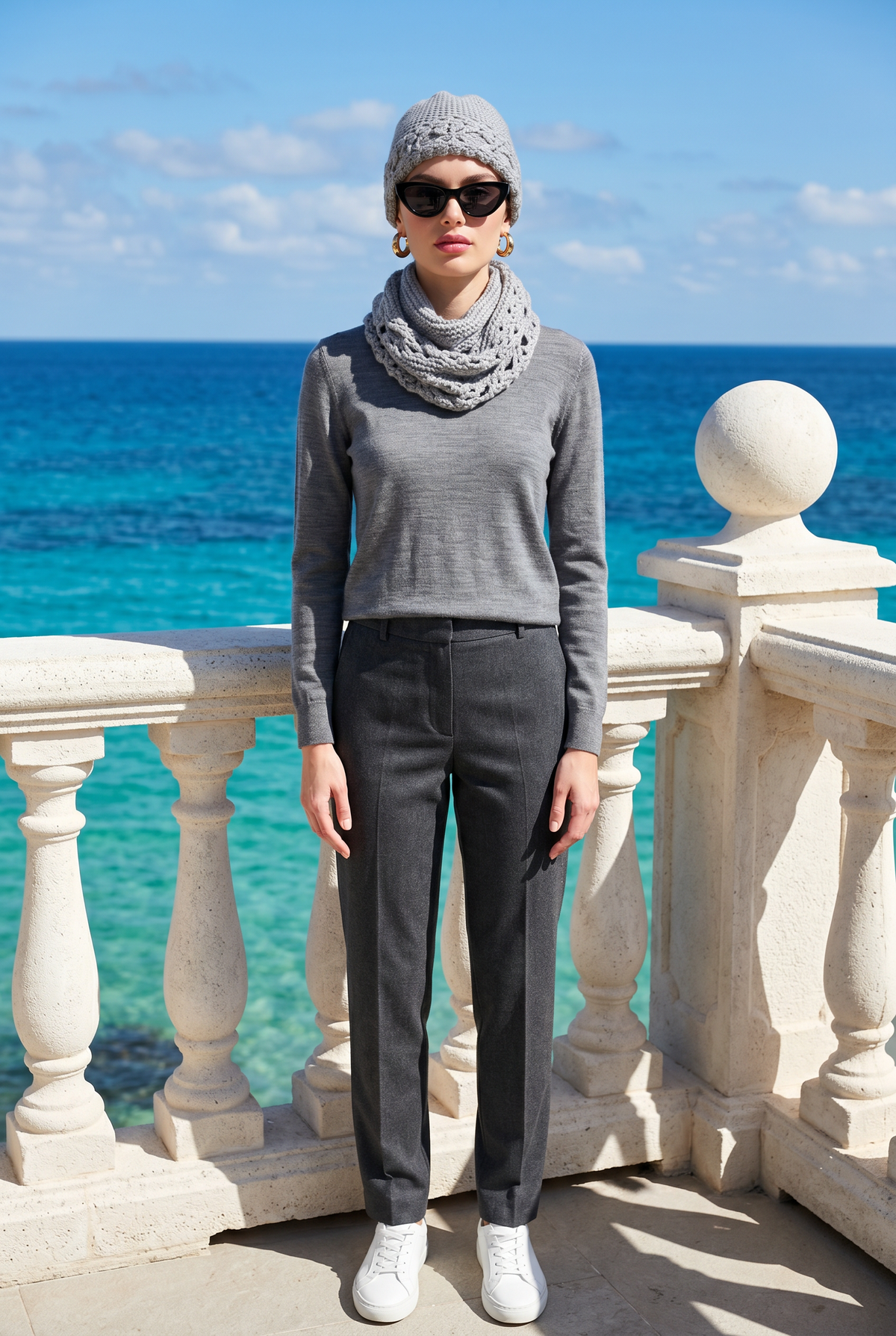 Apparel>Accessories              Beenie & Neck Scarf Set