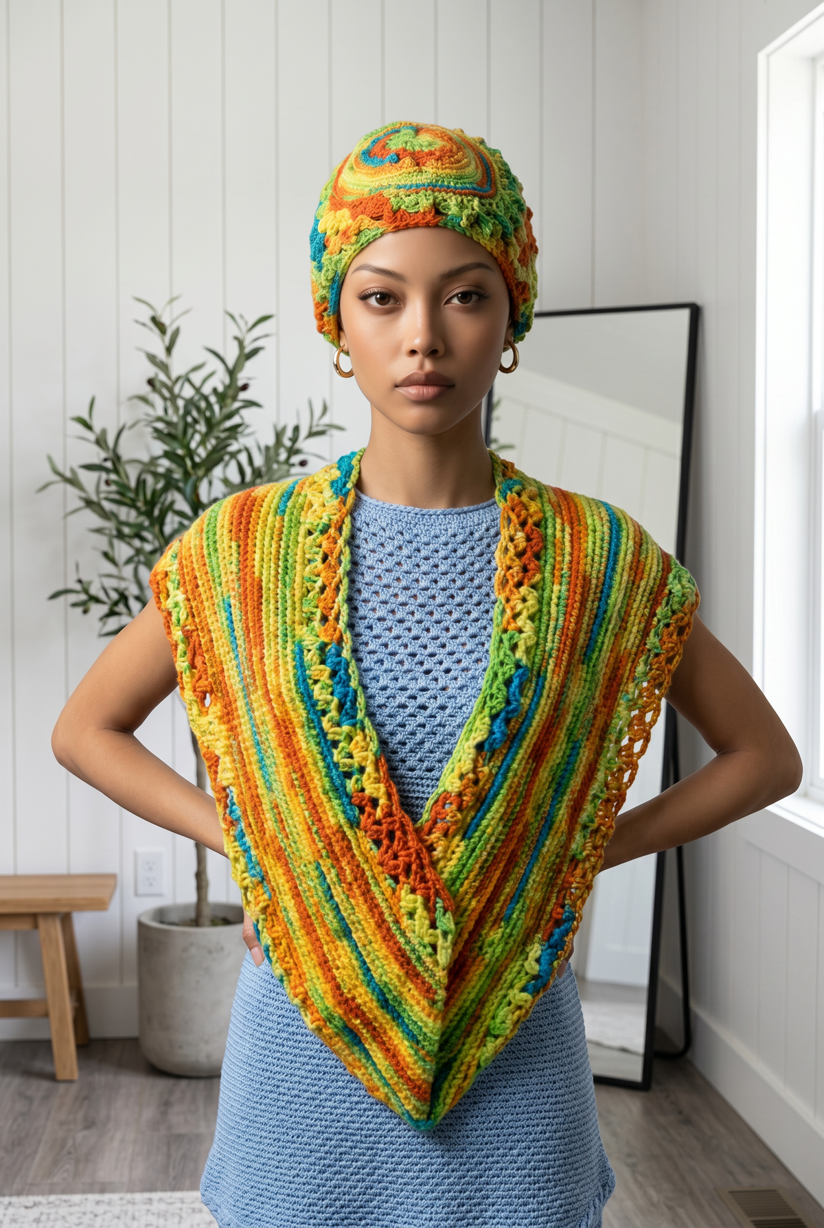 Apparel >Accessories                Beenie & Long Scarf Set