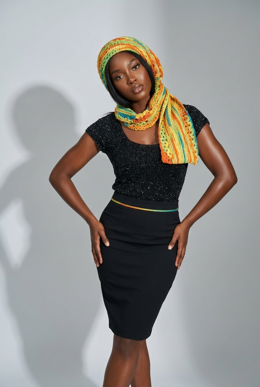 Apparel >Accessories                Beenie & Long Scarf Set