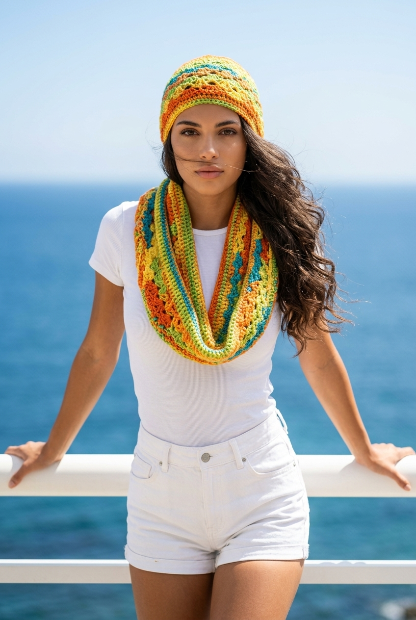 Apparel >Accessories                Beenie & Long Scarf Set
