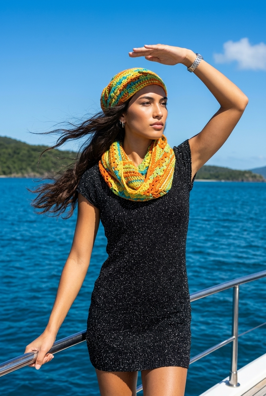 Apparel >Accessories                Beenie & Long Scarf Set