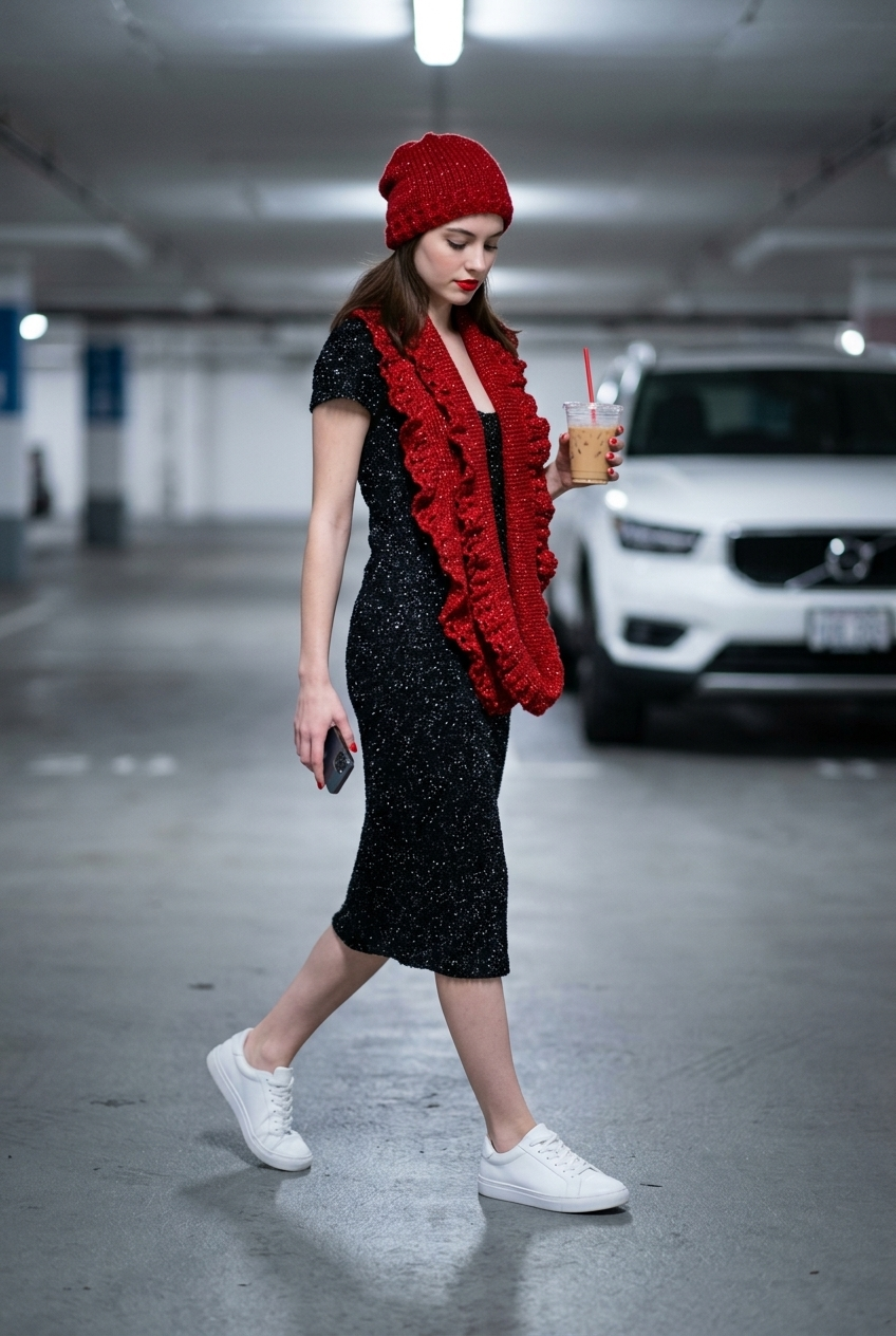 Apparel>Accessories                 Beenie & Long Scarf Set