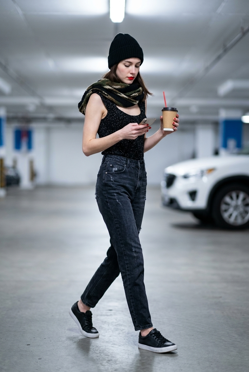 Apparel >Accessories               Beenie & Long Scarf Set