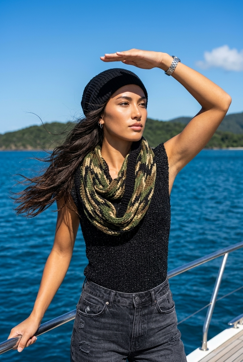 Apparel >Accessories               Beenie & Long Scarf Set