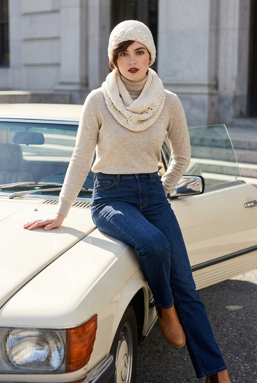 Apparel>Accessories             Beenie & Neck Scarf Set