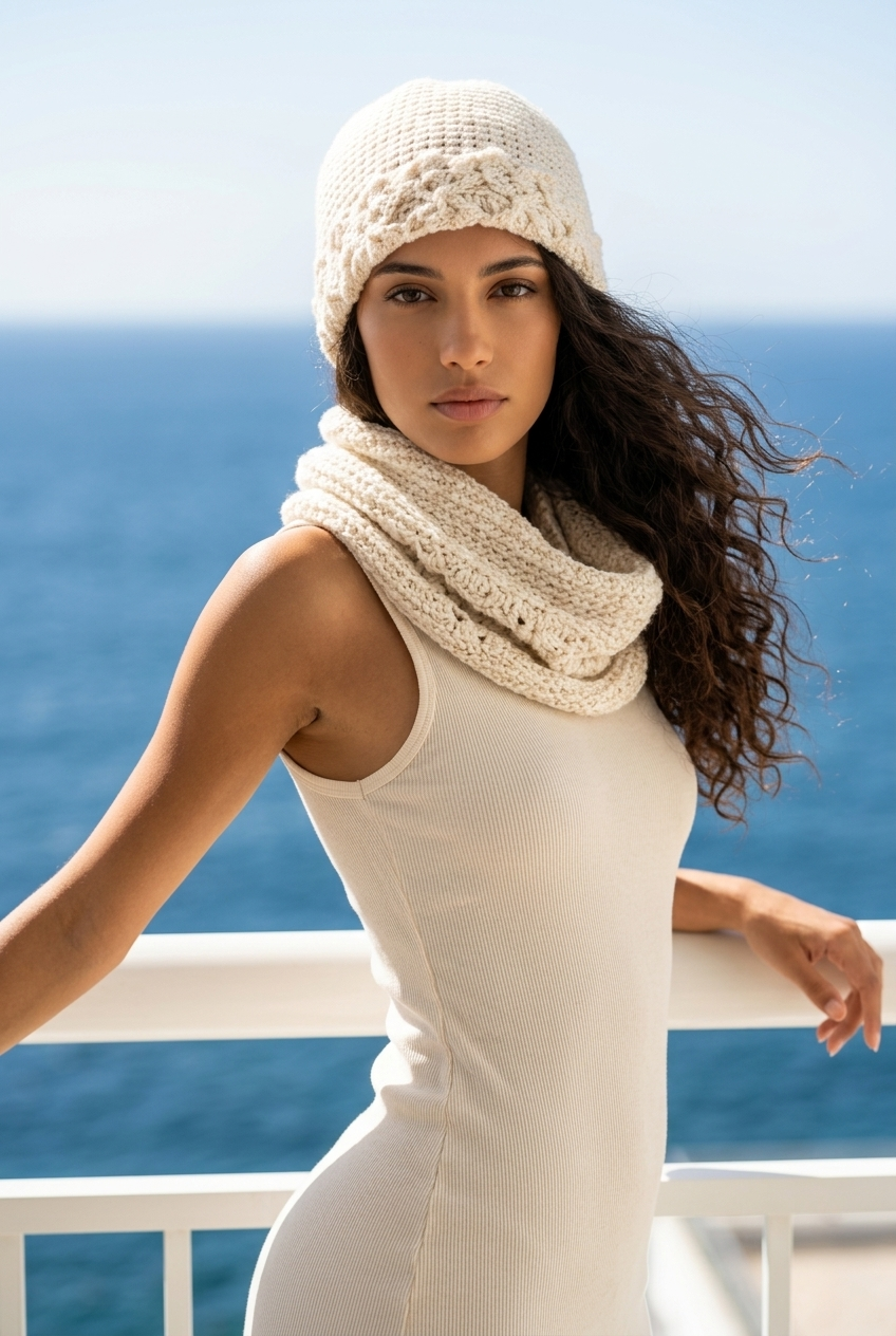 Apparel>Accessories             Beenie & Neck Scarf Set