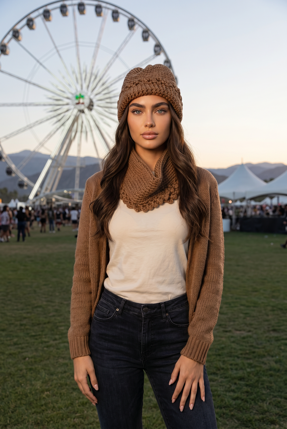 Apparel>Accessories               Beenie & Neck Scarf Set