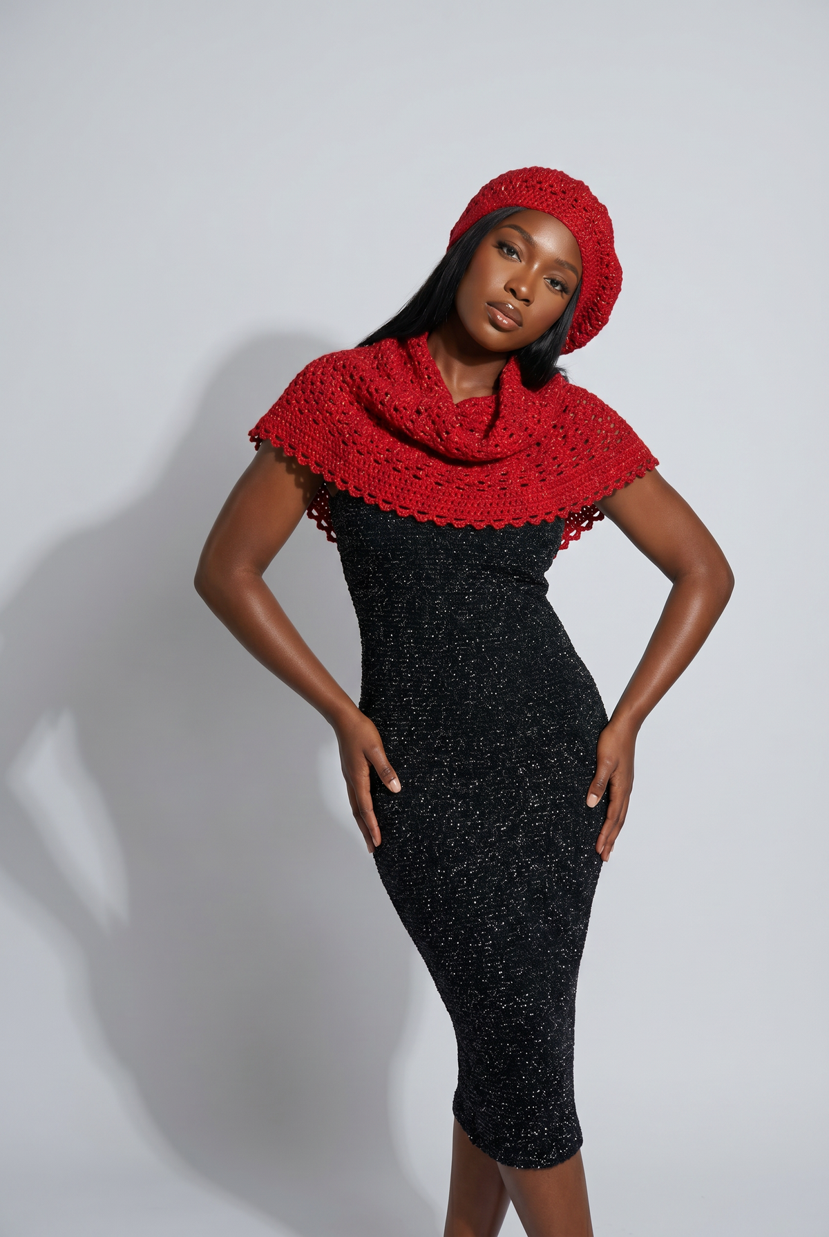 Apparel>Accessories               Beenie & Long Scarf Set