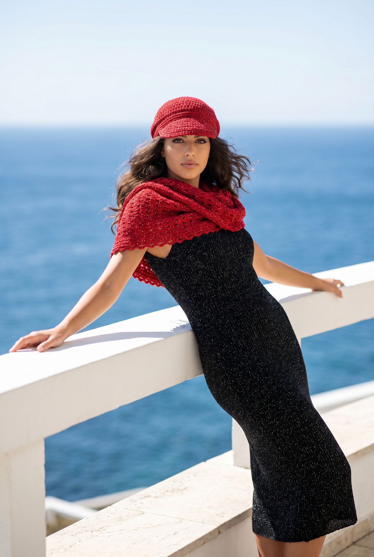 Apparel>Accessories               Beenie & Long Scarf Set