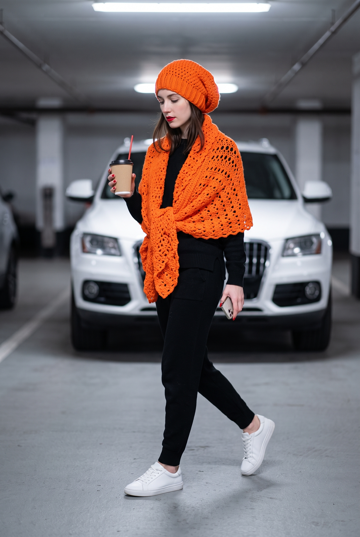 Apparel>Accessories               Beenie & Long Scarf Set