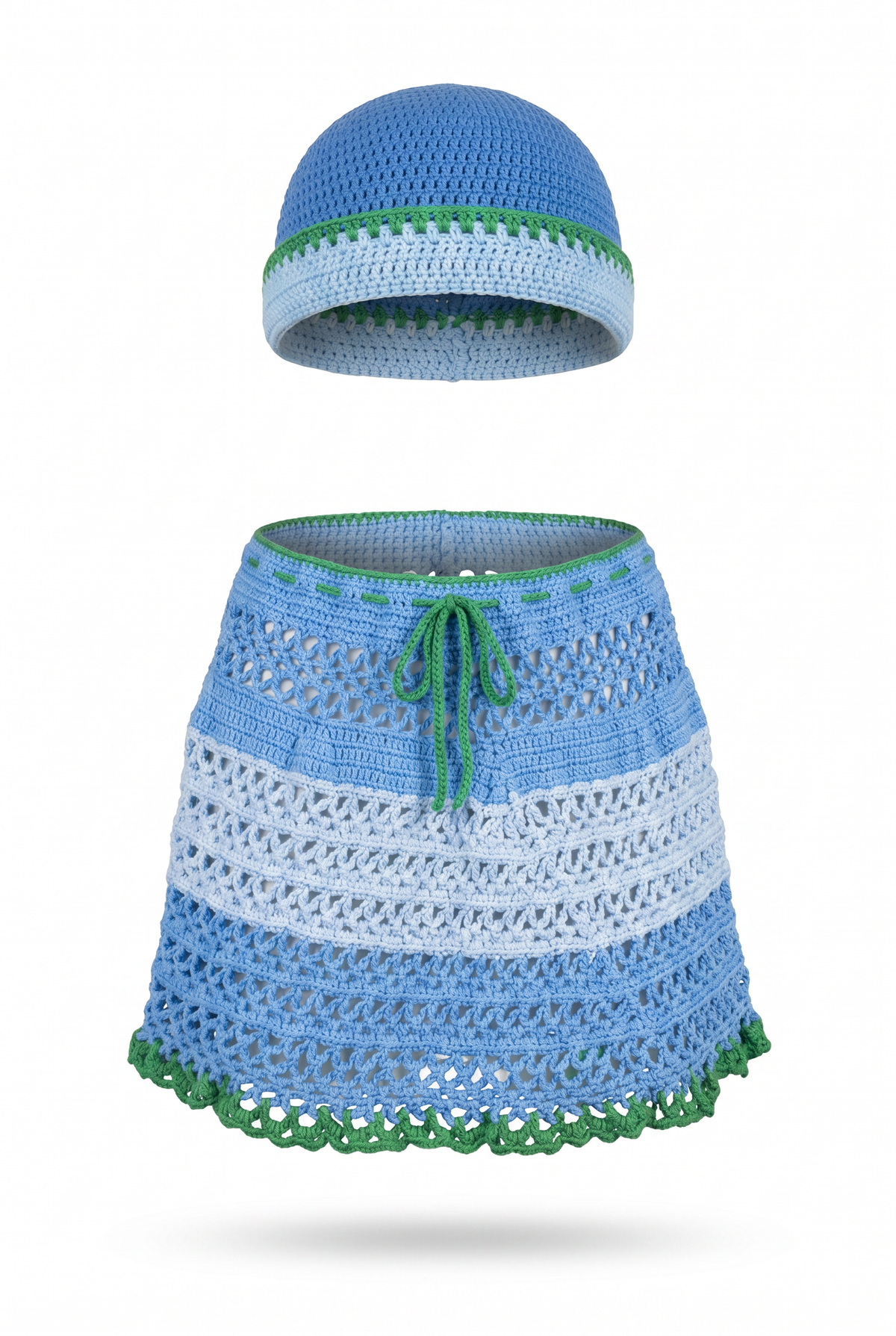 Apparel >Beach Wear                                 Beach Skirt Cover Up & Beenie