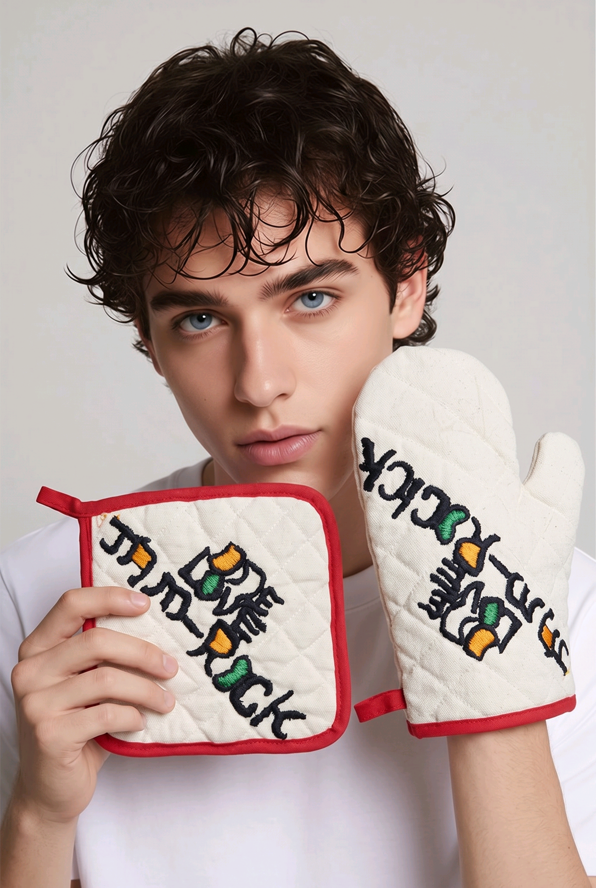 Household>Kitchen                         Potholder &  Mitt Set (Fabric)