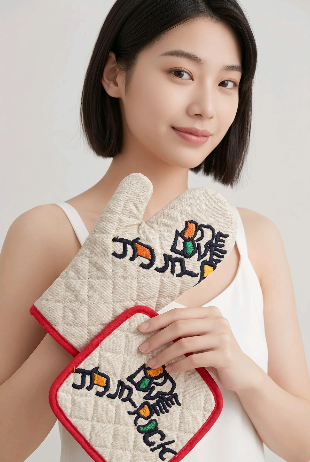 Household>Kitchen                         Potholder &  Mitt Set (Fabric)