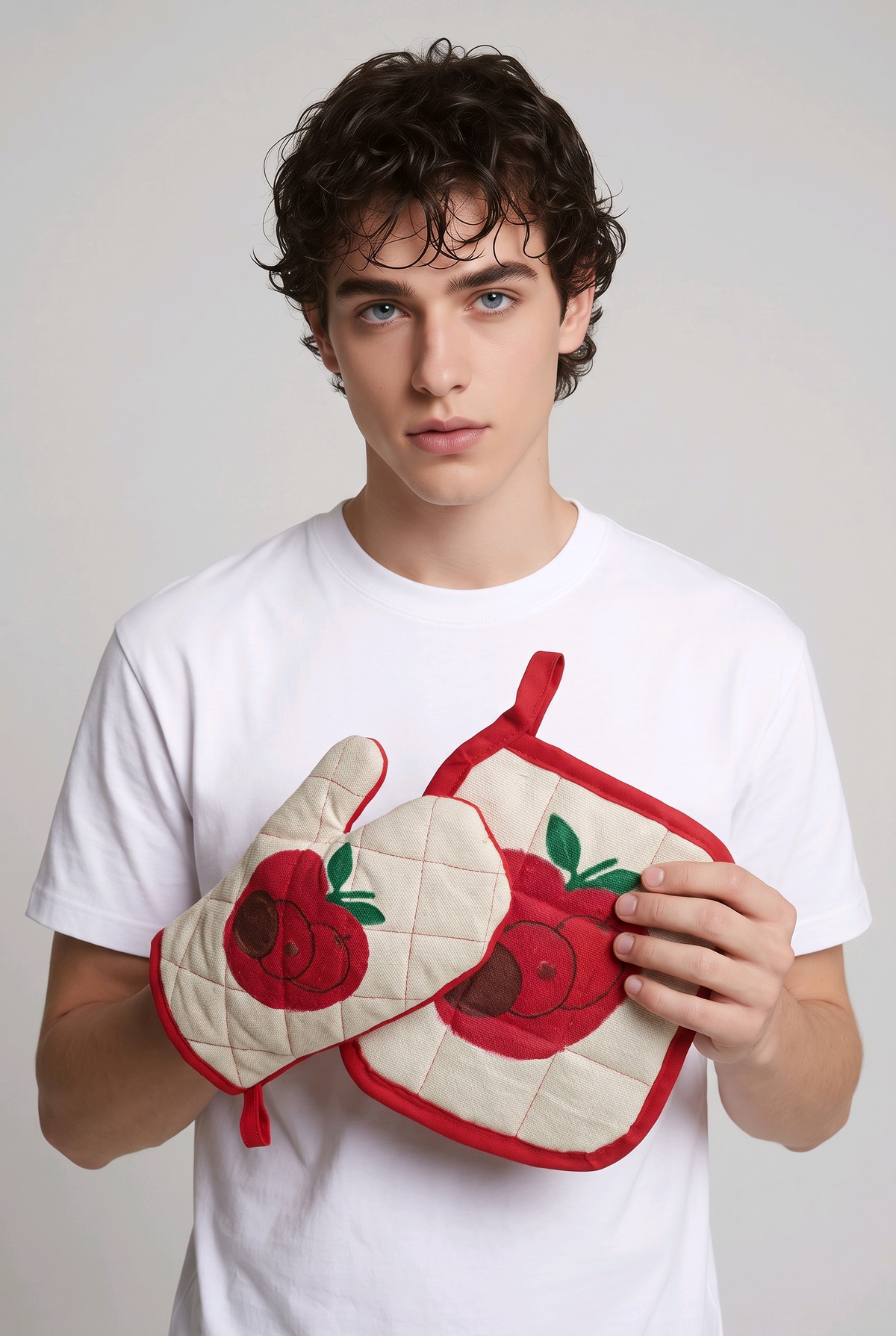 Household>Kitchen Accessories                      Potholder & Mitt Set