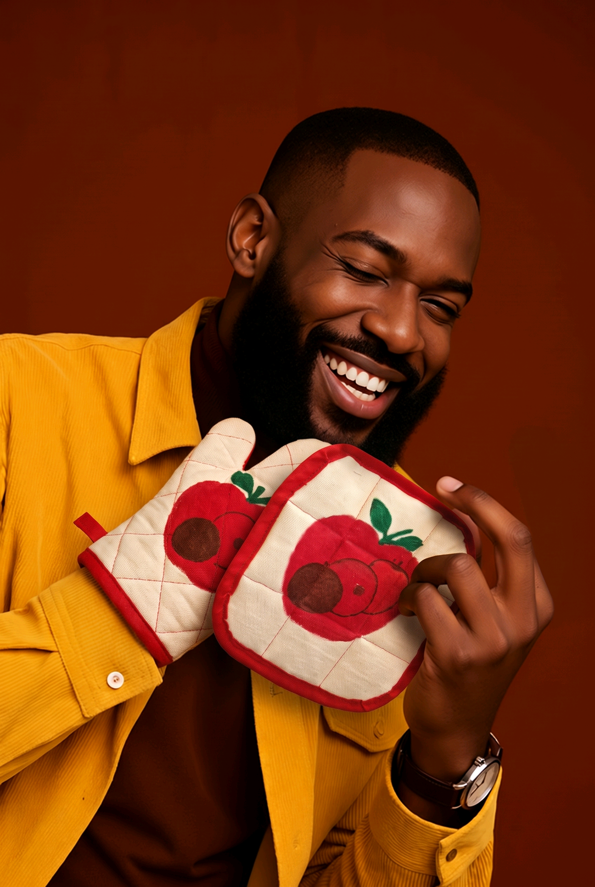 Household>Kitchen Accessories                      Potholder & Mitt Set