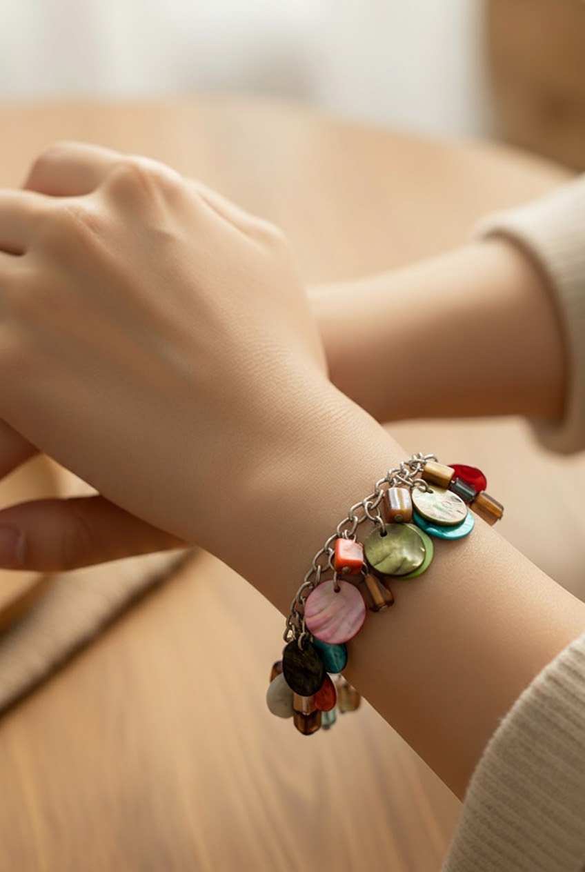 Accessory>Jewelry                               Bracelet w/ metallic charms