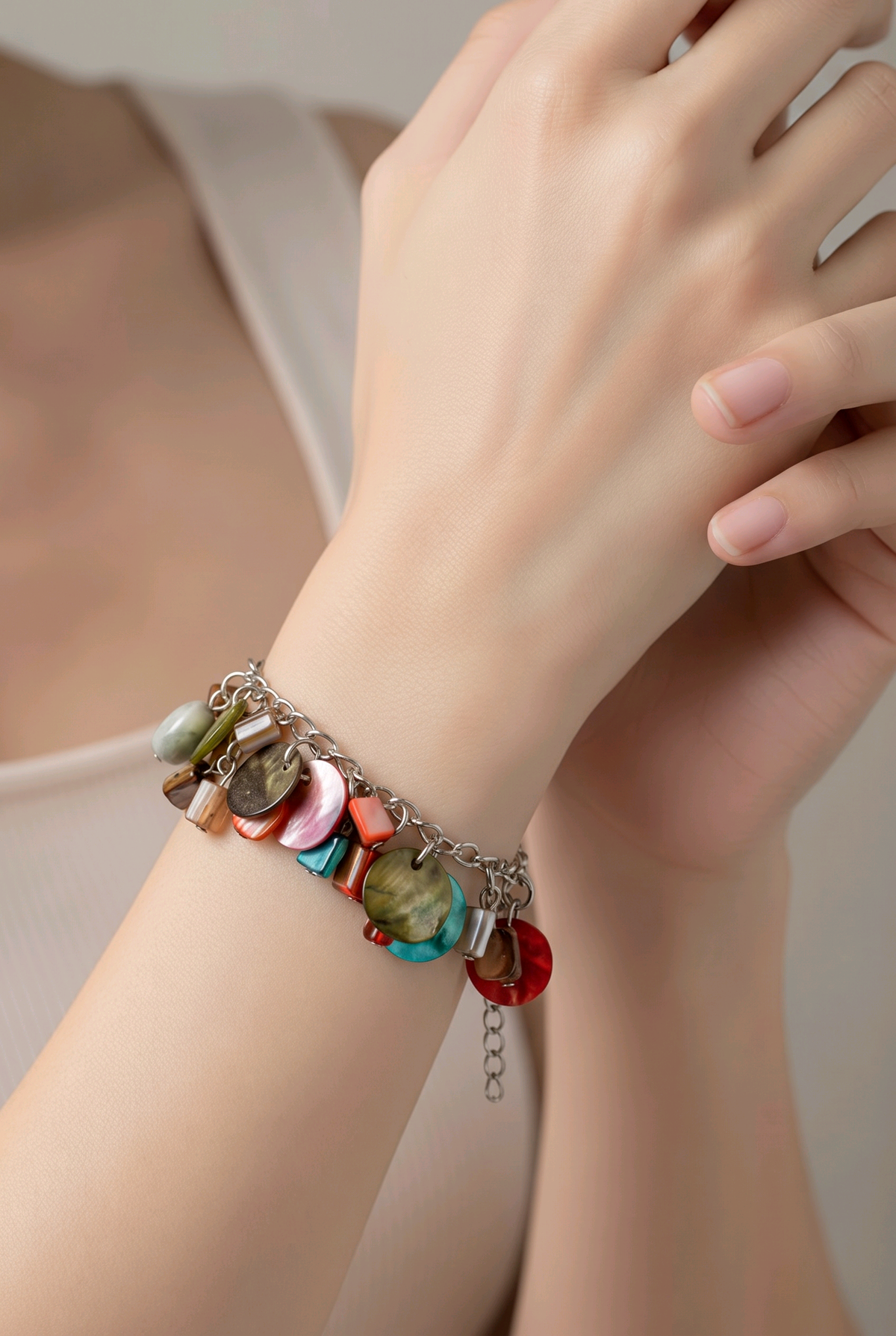 Accessory>Jewelry                               Bracelet w/ metallic charms