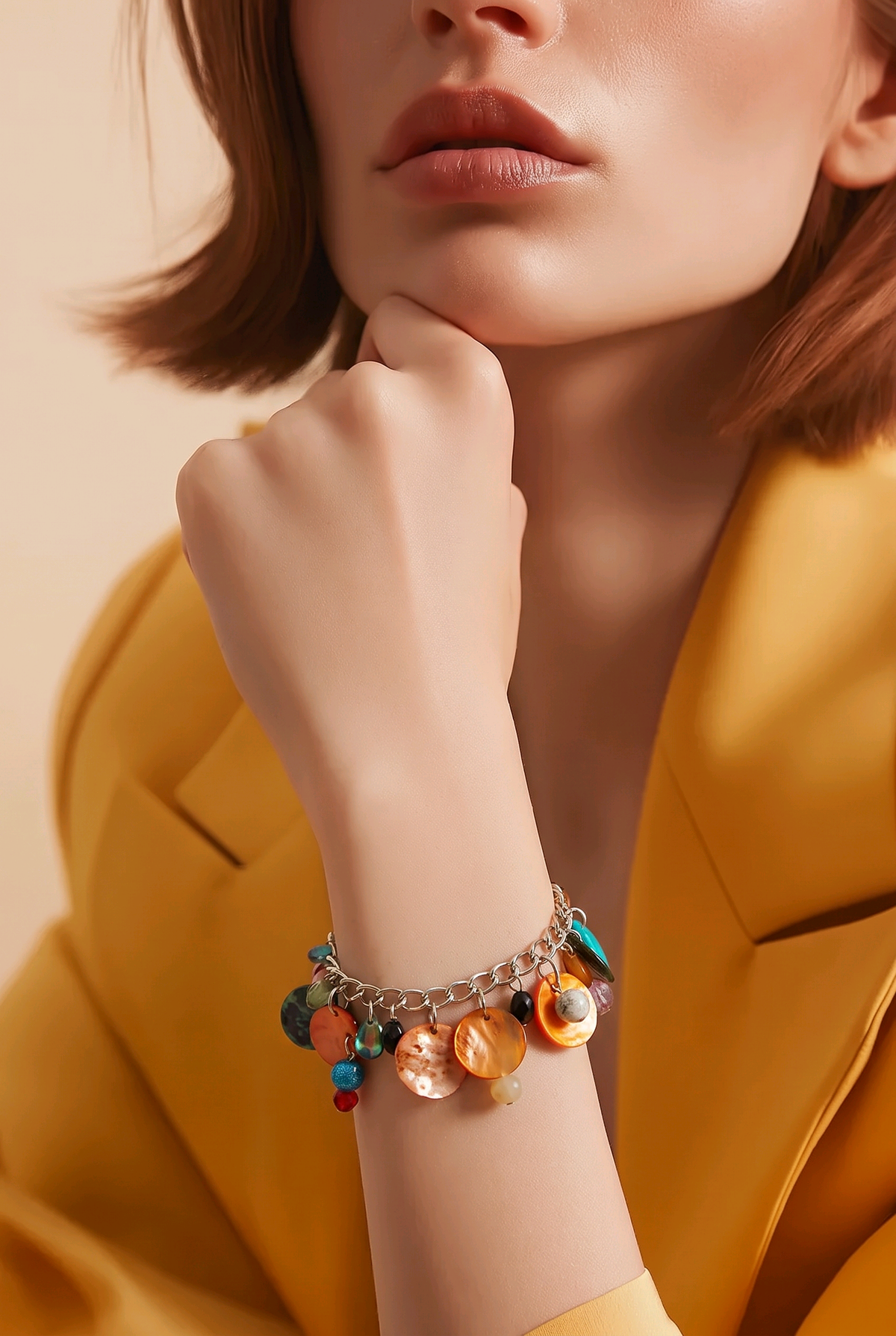 Accessory>Jewelry                                Bracelet w/ metallic charms
