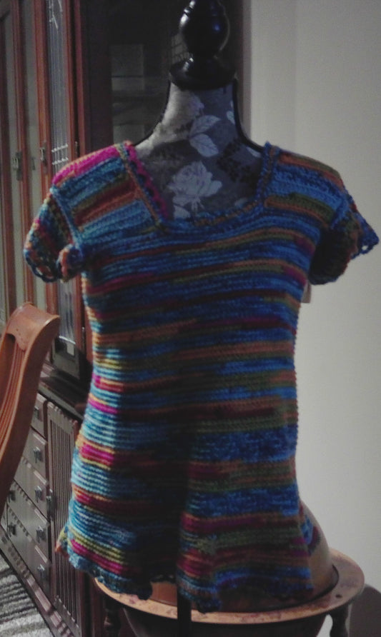 Apparel Corner - Adult Dress Top - Multicolored Turquoise-Based