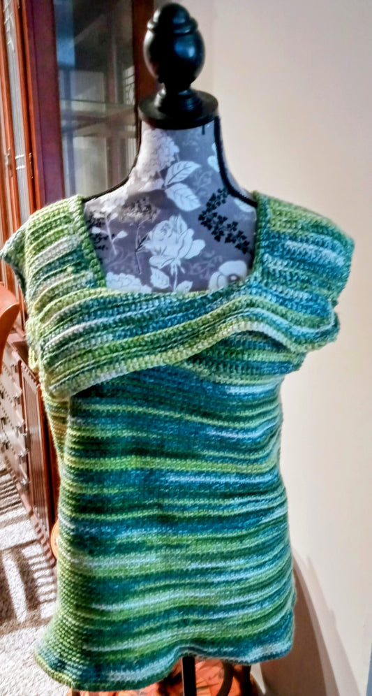 Apparel Corner - Adult Dress Top - Multicolored Green