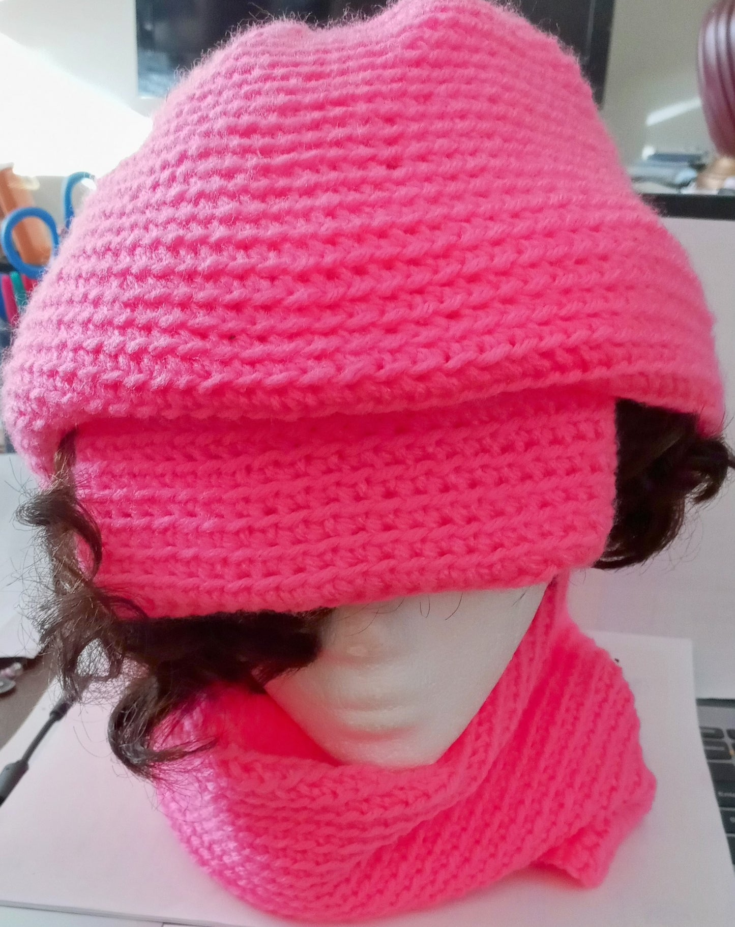 Apparel Accessory Corner - Beenie with Peak and Neck Scarf Set