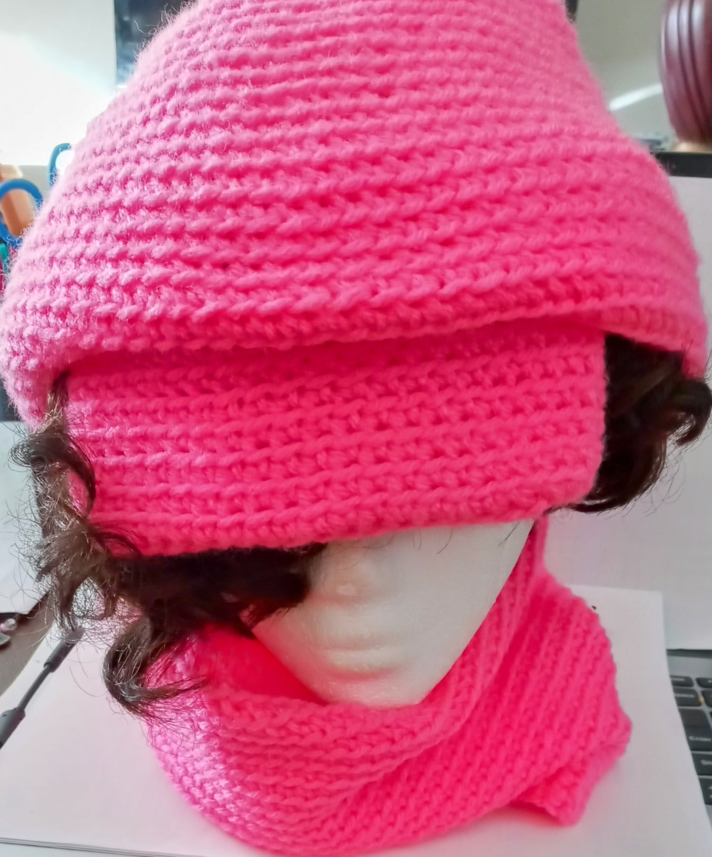 Apparel Accessory Corner - Beenie with Peak and Neck Scarf Set