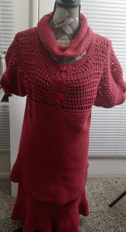 Apparel Corner - Adult Skirt Suit - Red