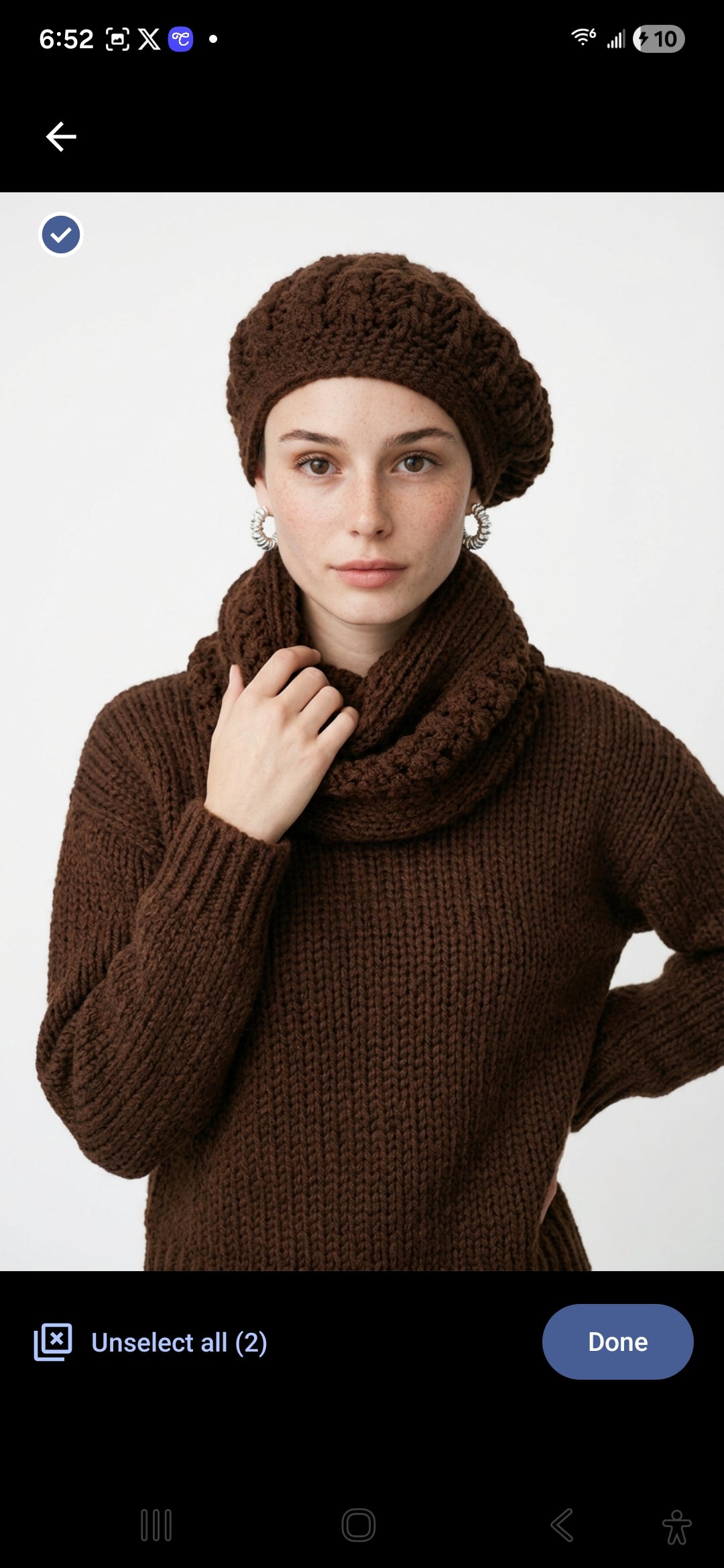 Apparel>Accessories                                          Beret & Neck Scarf Set