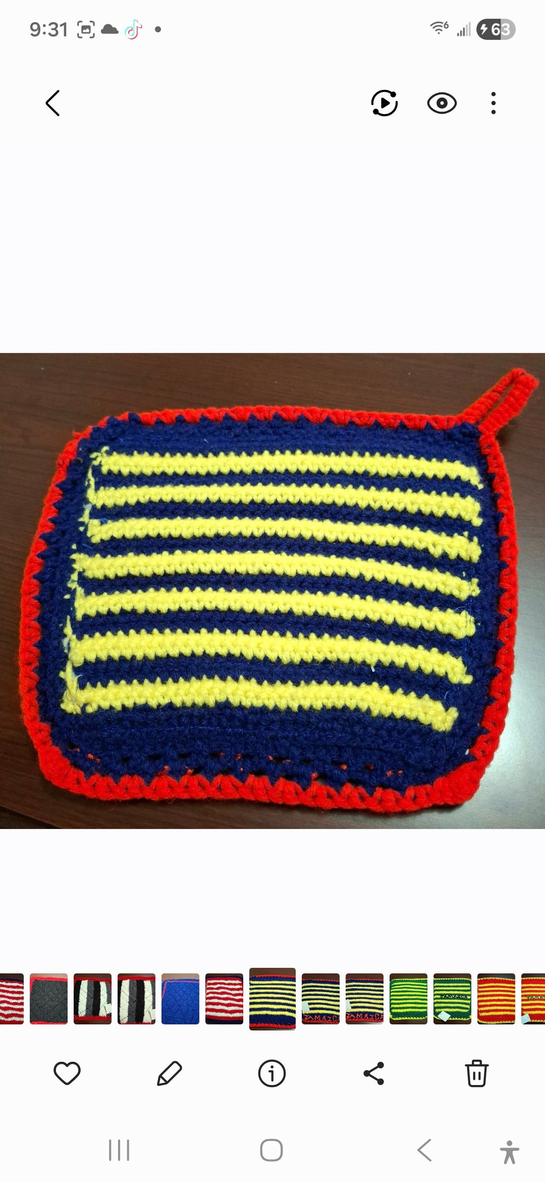 Household>Kitchen                       Potholder (crochet)