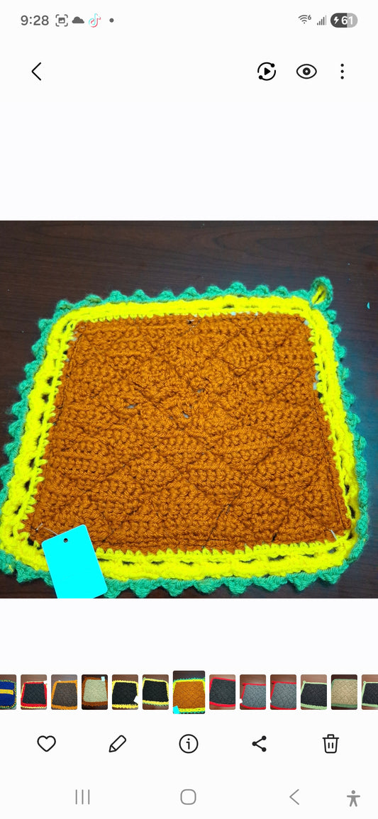 Household>Kitchen                          Potholder (Crochet)