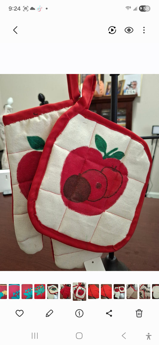 Household>Kitchen Accessories                      Potholder & Mitt Set