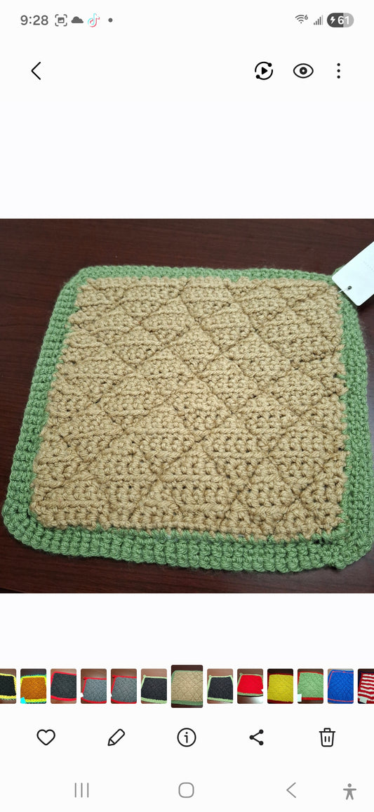 Household>Kitchen                          Potholder (Crochet)